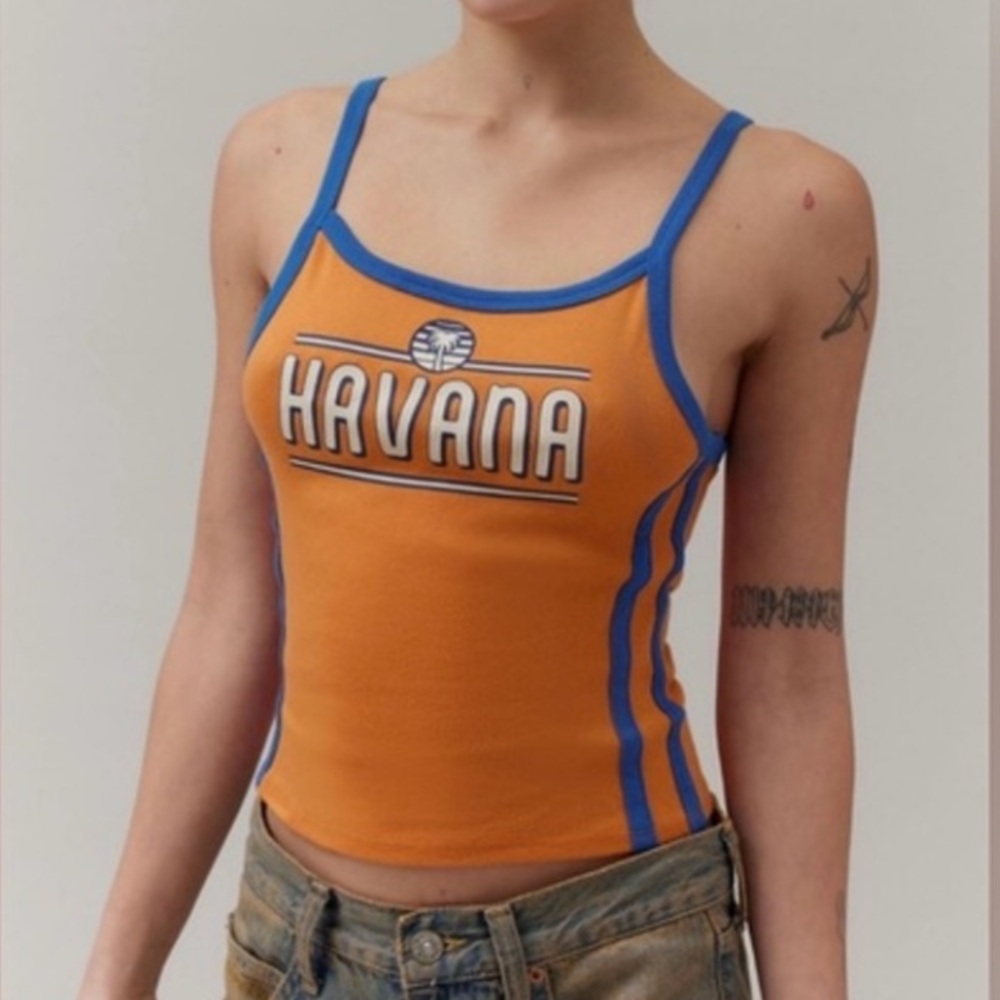 🟤NWT BDG Mia Havana Cami Tank in Orange/Blue LG